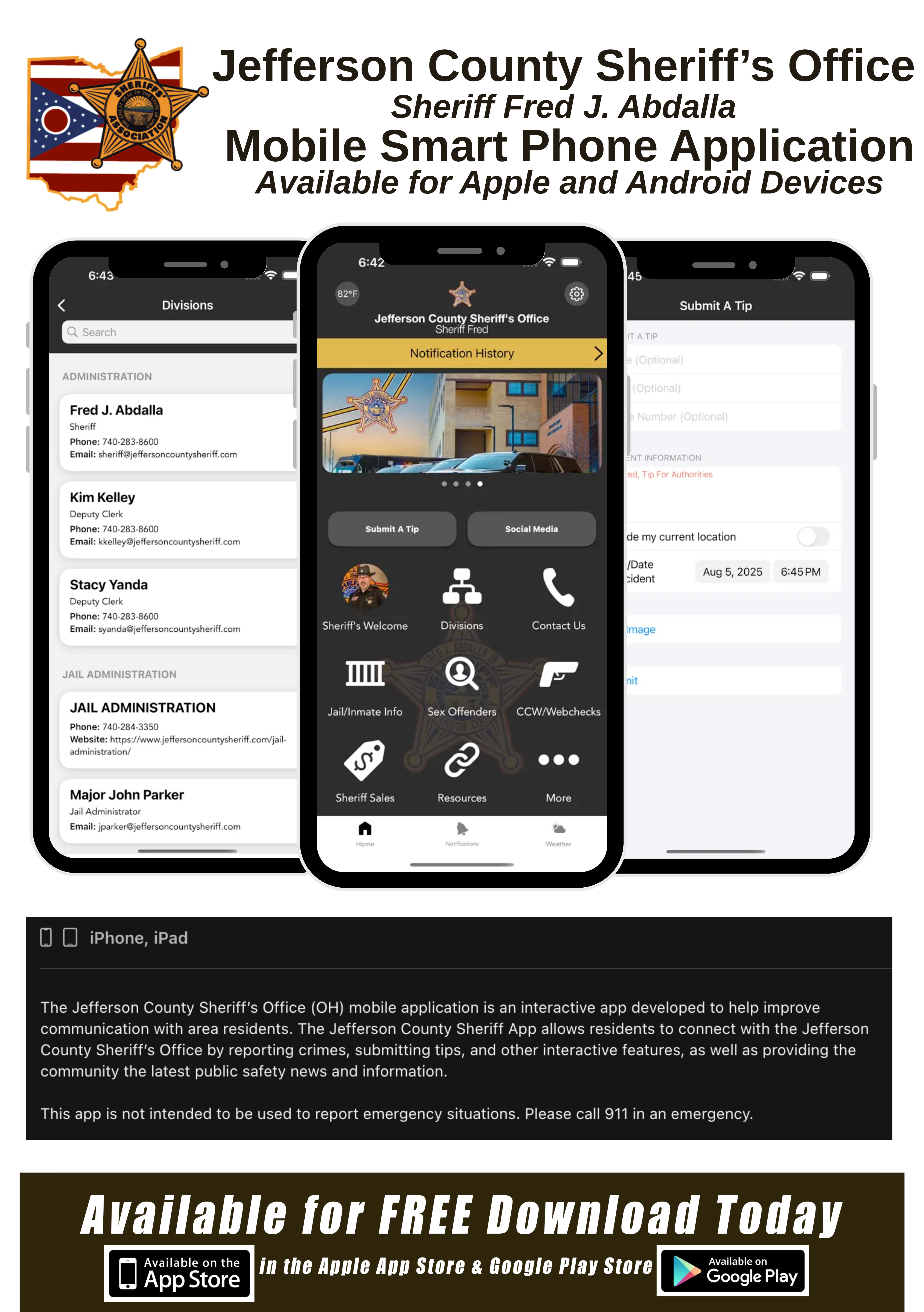 JCSO Smartphone App ad